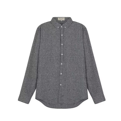 Image of Oscar | Men's Long Sleeve Striped Shirt