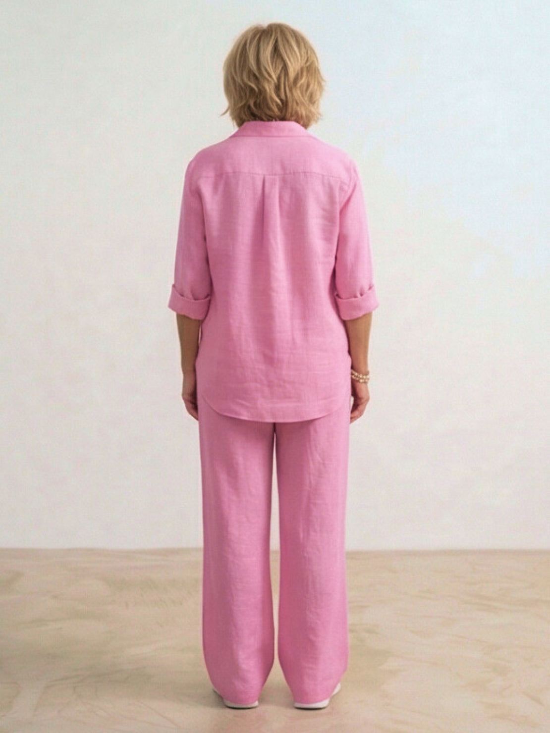 Vivian Women's Button-Down Shirt And Pants Set