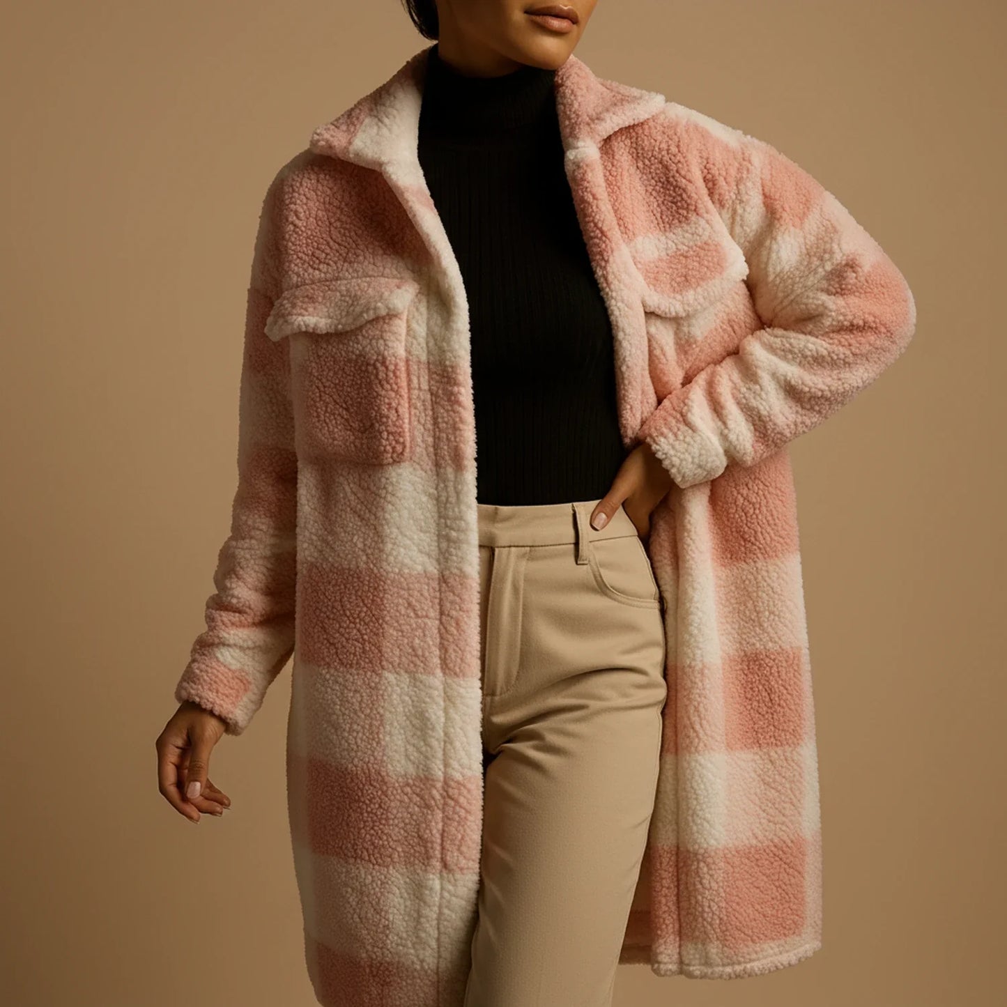 Women's Oversized Plaid Jacket