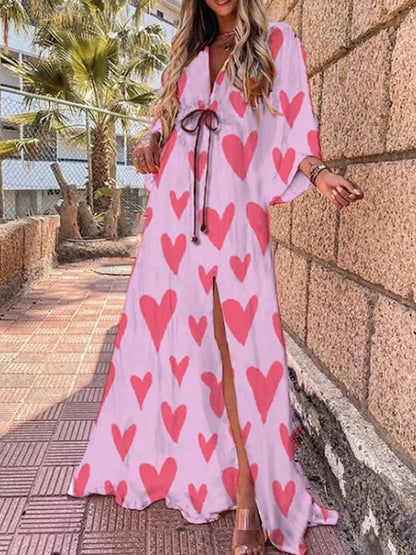 Image of Paige | Women's Slit V-Neck Maxi Dress