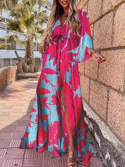Image of Paige | Women's Slit V-Neck Maxi Dress