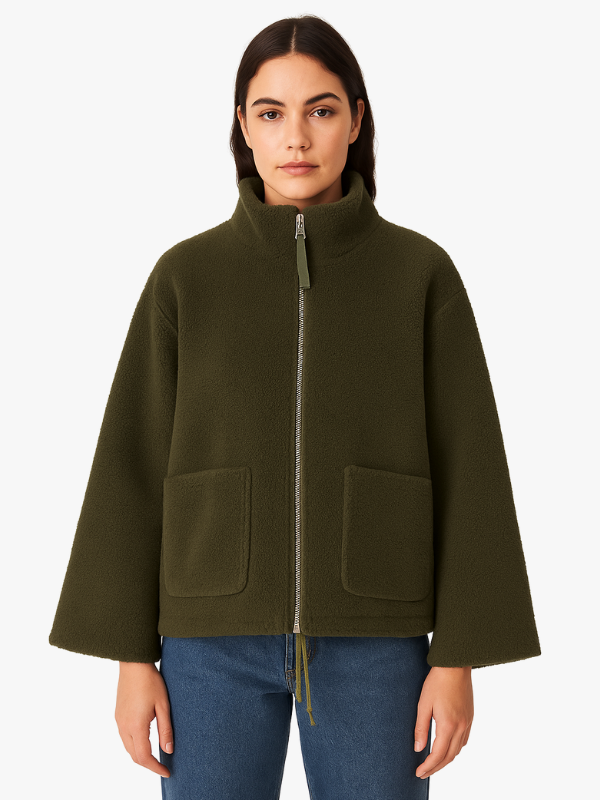 Oversized Sherpa Fleece Jacket Ultra Soft For Cold Weather