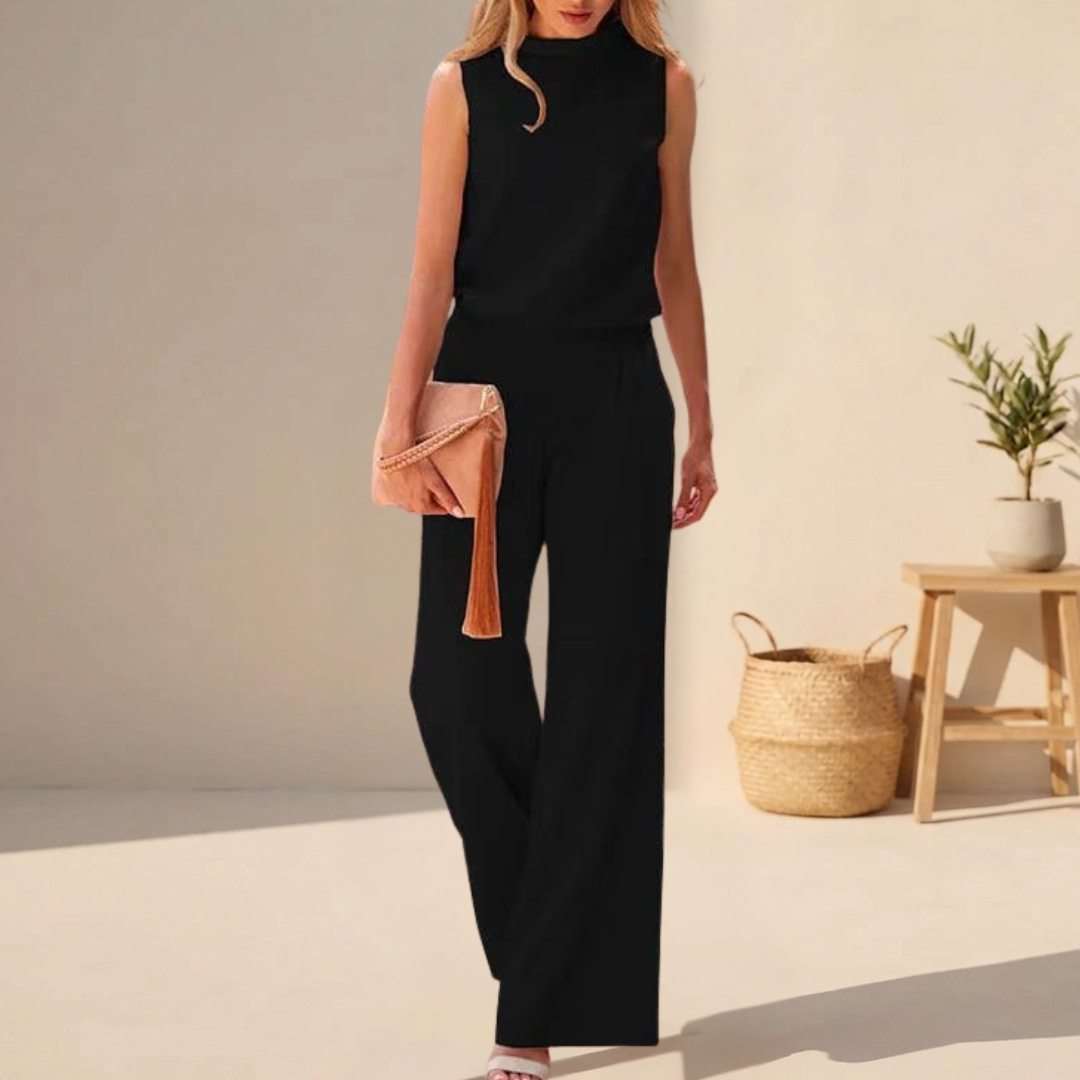 Image of Patricia | Women's Sleeveless High-Waisted Two-Piece Set
