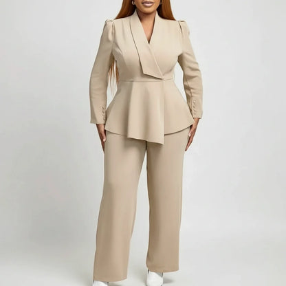 Women's Peplum Suit - VibreMode