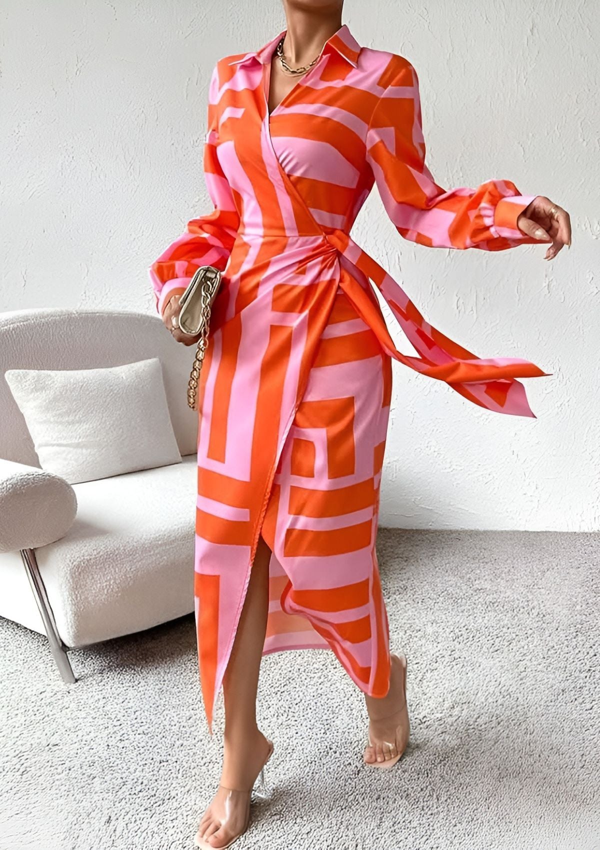 Women's Midi Wrap Dress - VibreMode