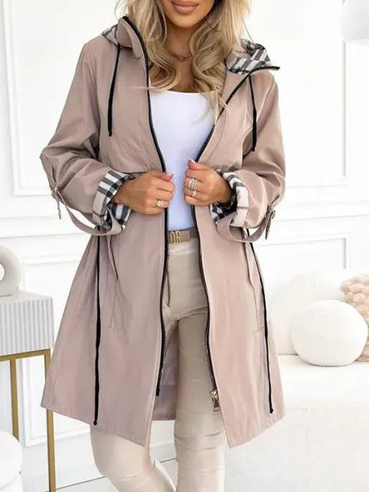 Women's Long Hooded Zip Jacket