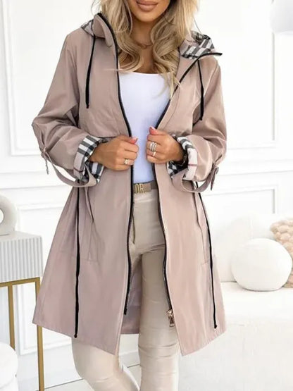 Women's Longline Zip Up Coat