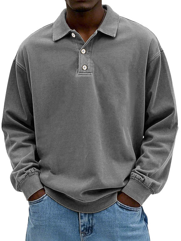 Maxime Men's Long-Sleeved Polo Shirt