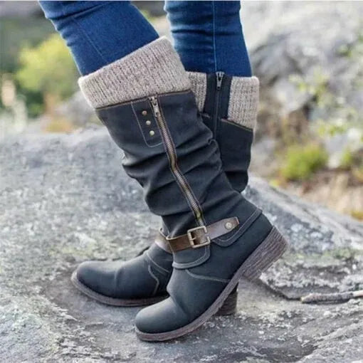 Ankle Boots With Side Zipper - VibreMode