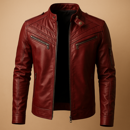 Men’s quilted jacket with stand-up collar and zip pockets, designed for everyday comfort and suitable for both casual and formal occasions.
