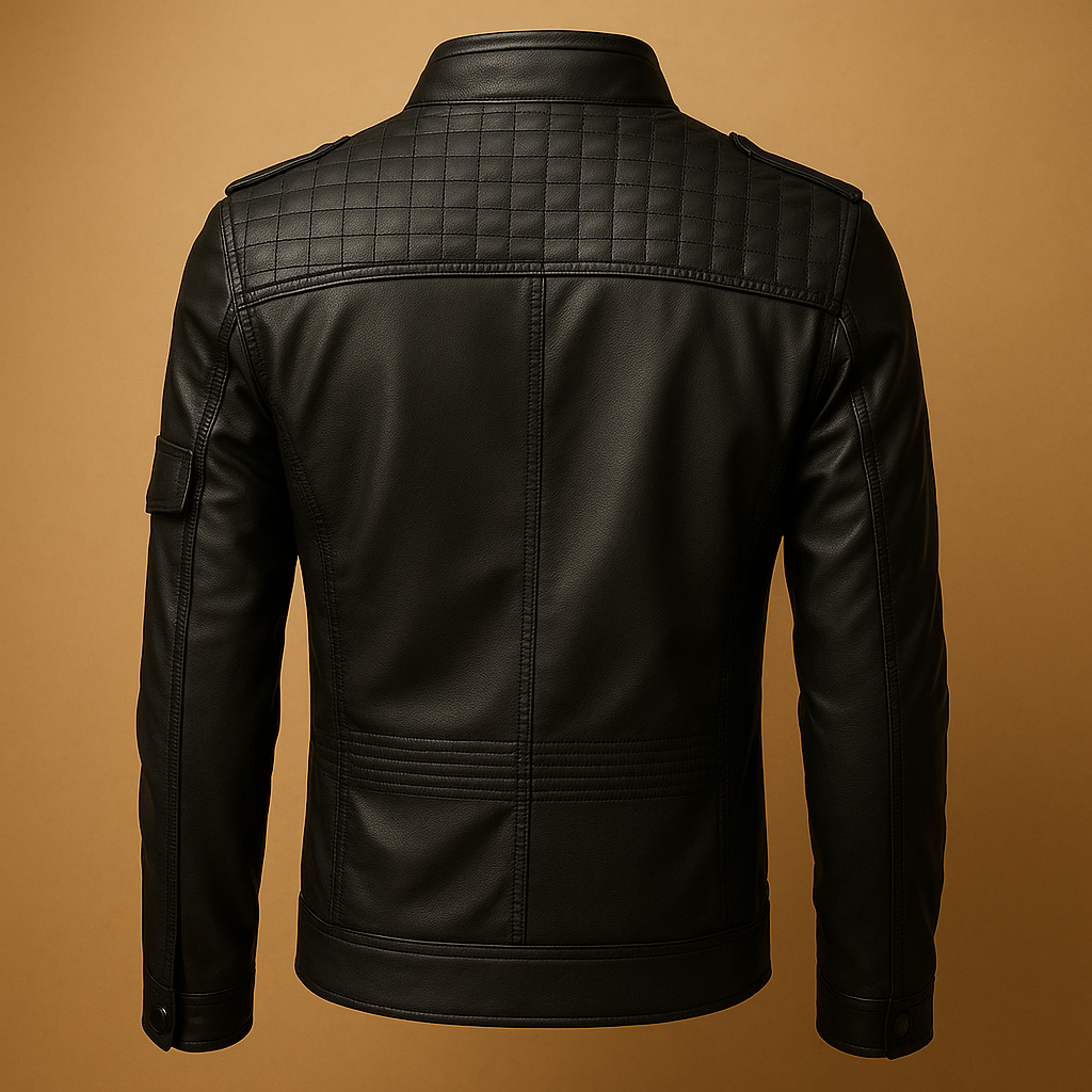 Men’s quilted jacket with stand-up collar and zip pockets, designed for everyday comfort and suitable for both casual and formal occasions.