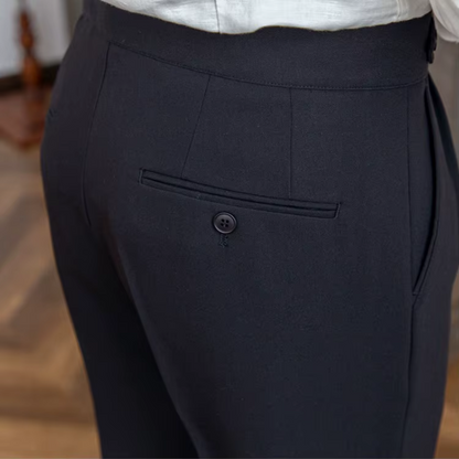 Image of Raphael | Men's Pleated Cropped Dress Pants