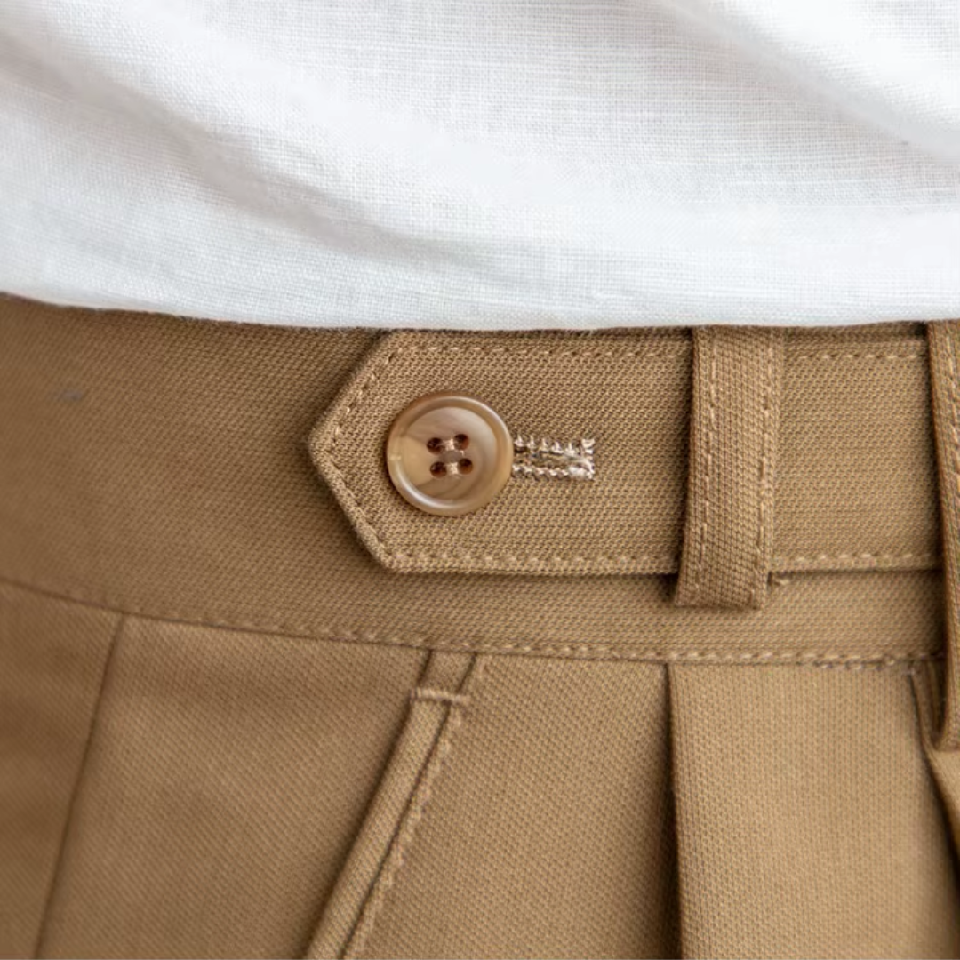 Image of Raphael | Men's Pleated Cropped Dress Pants