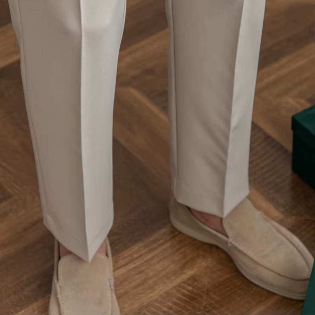 Image of Raphael | Men's Pleated Cropped Dress Pants