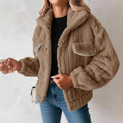 Women's Relaxed Fit Sherpa Winter Jacket - VibreMode