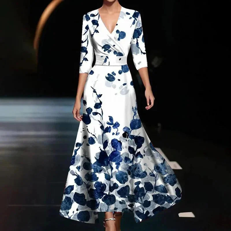 Beautiful Floral Tie Waist Maxi Dress
