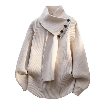 Women's Sweater Scarf Neckline