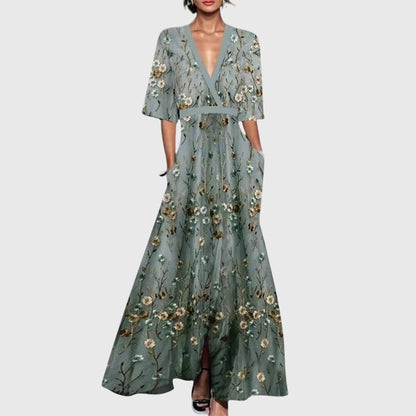 Women's Floral Maxi Wrap Dress