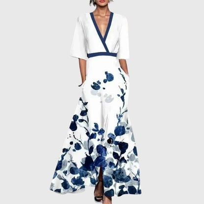 Women's Floral Maxi Wrap Dress - VibreMode