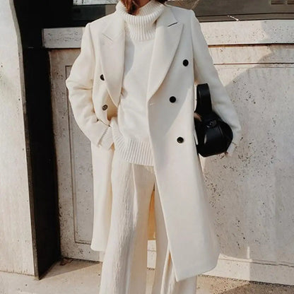 Image of Rochelle | Women's Double-Breasted Long Coat