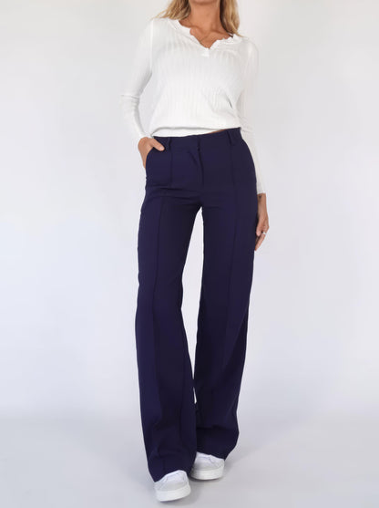 Image of Rochelle | Women's High-Waisted Wide Leg Trousers