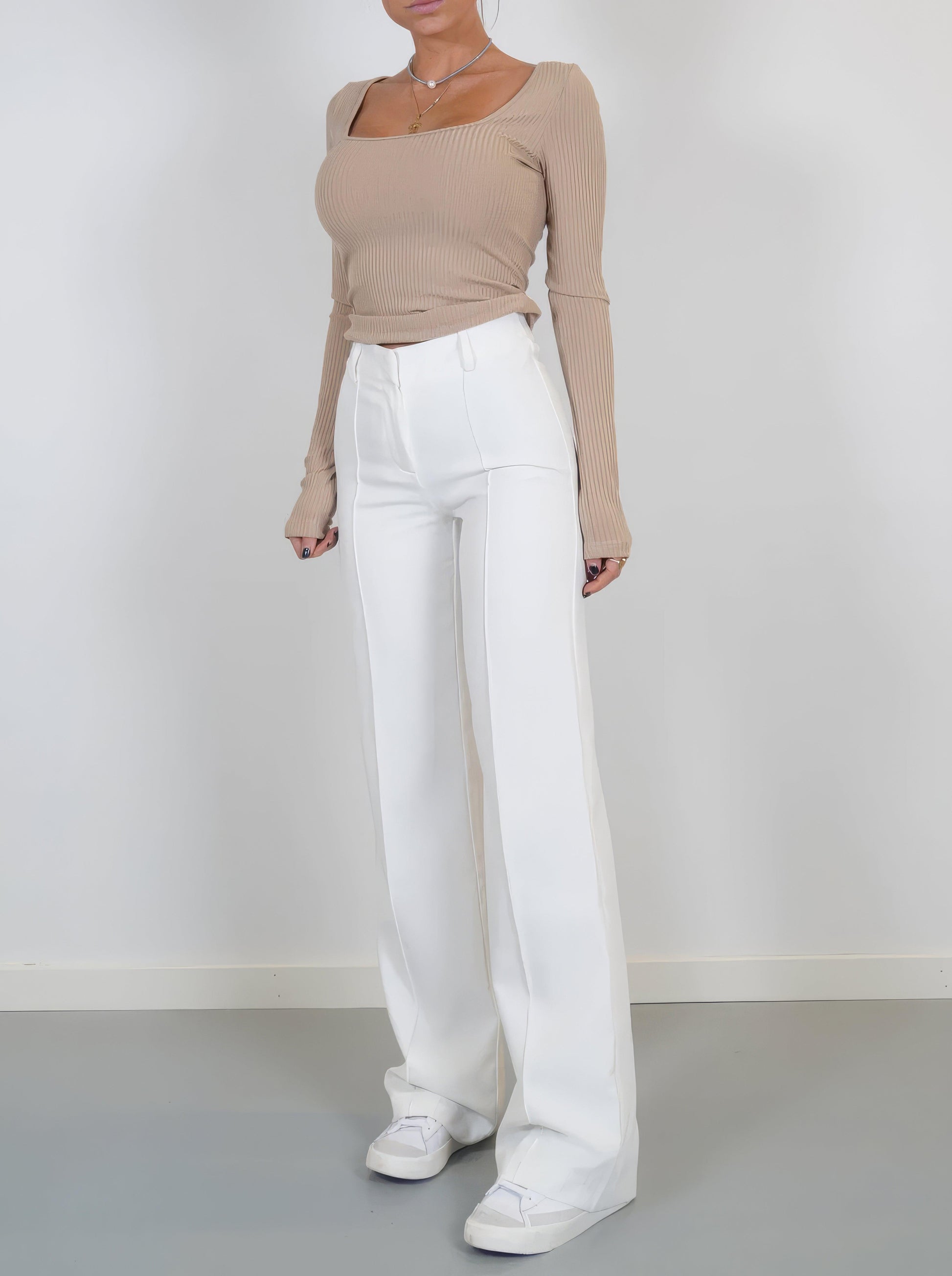 Image of Rochelle | Women's High-Waisted Wide Leg Trousers