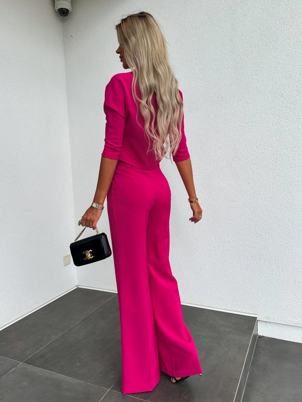 Women's Lounge Set Round Neck Flare Pants