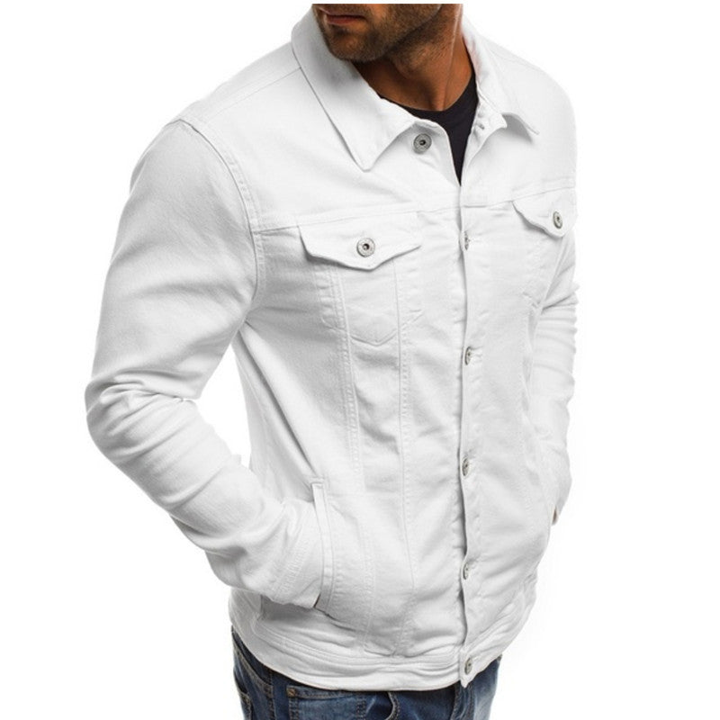 Men's Denim Jacket Comfortable Fit Casual Blue