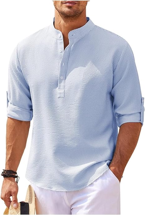 Image of Rory | Men's Long Sleeve Henley Shirt