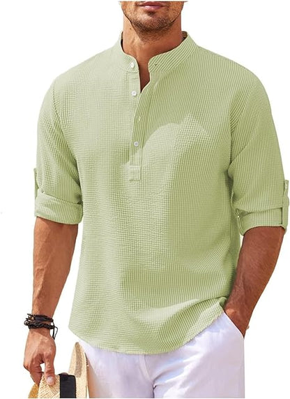 Image of Rory | Men's Long Sleeve Henley Shirt