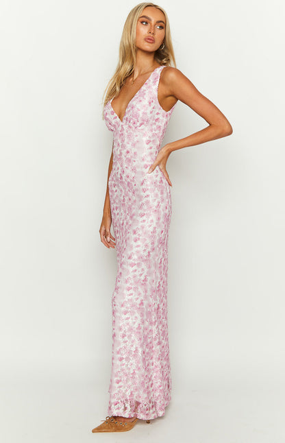 Women's Sleeveless Wedding Dress Floral Lace