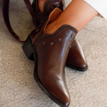 Women's Studded Ankle Boots - VibreMode