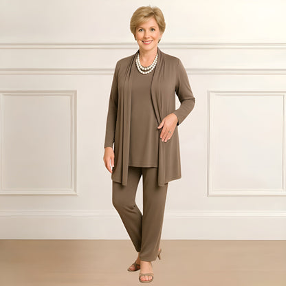 Women's Cardigan And Pants Set - VibreMode