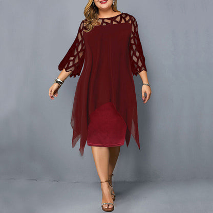 Women's Plus Size Flowy Midi Dress