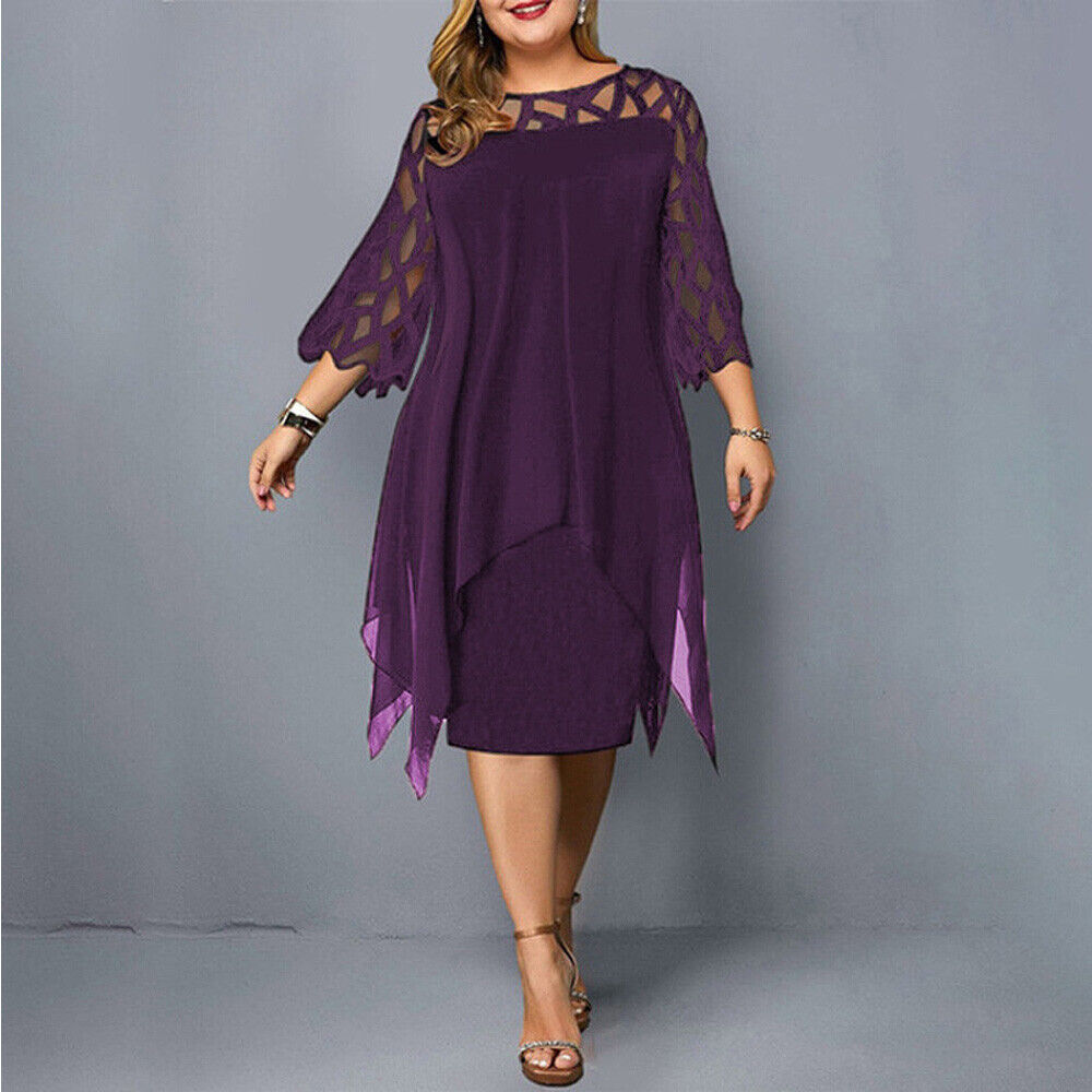 Beautiful Plus Size Midi Dress for Women