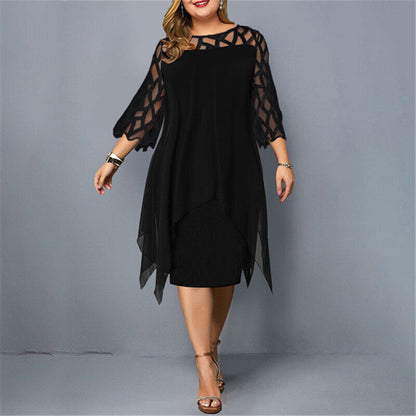 Women's Plus Size Flowy Midi Dress