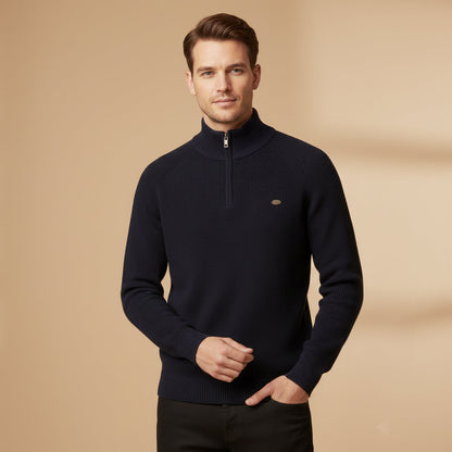 Men's Cotton Quarter Zip Sweater