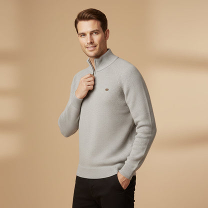 Men's Cotton Quarter Zip Sweater