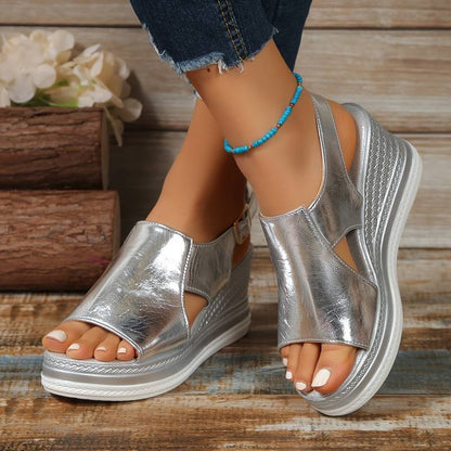 Women's Platform Sandals Cutout Design - VibreMode