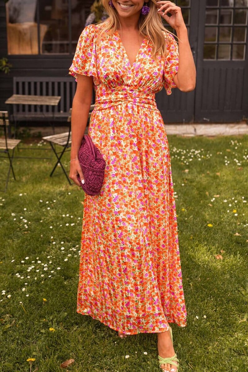 Beautiful Flower Long Summer Dress - VibreMode