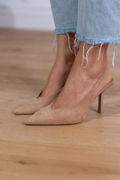Women's Low Heels Pointed Toe Slingback Shoes