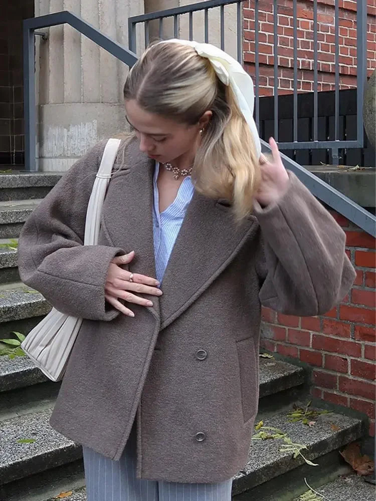 Image of Sarah | Women's Oversized Double-Breasted Coat