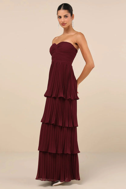 Image of Scarlett | Women's Strapless Tiered Maxi Dress