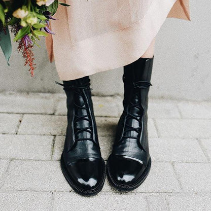 Women's Mid Calf Boots Closed Toe