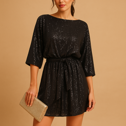 Vivienne Women's Sequin Party Dress Elegant Fit - VibreMode