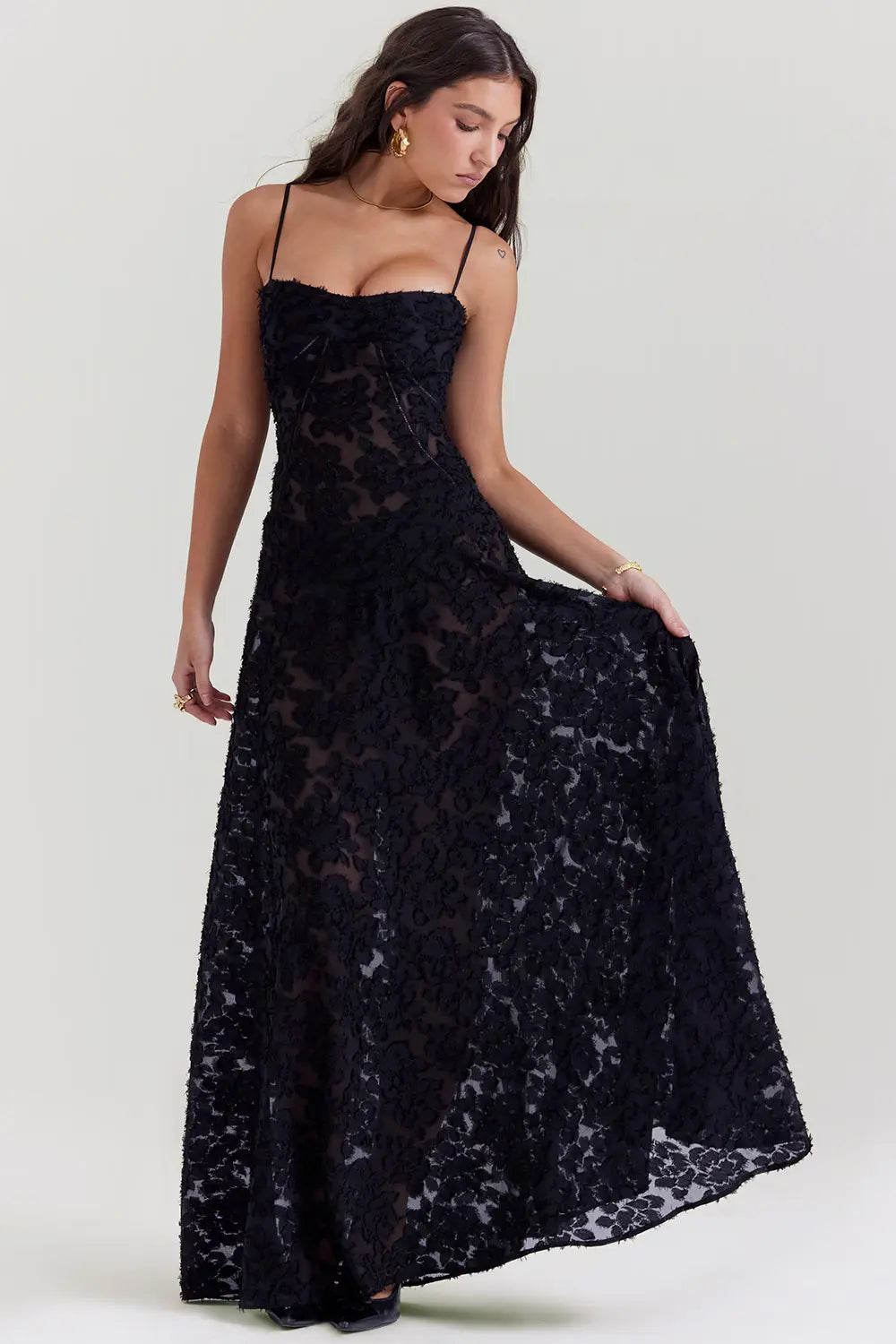 Flowy Sundress with Open Back and Adjustable Shoulder Straps