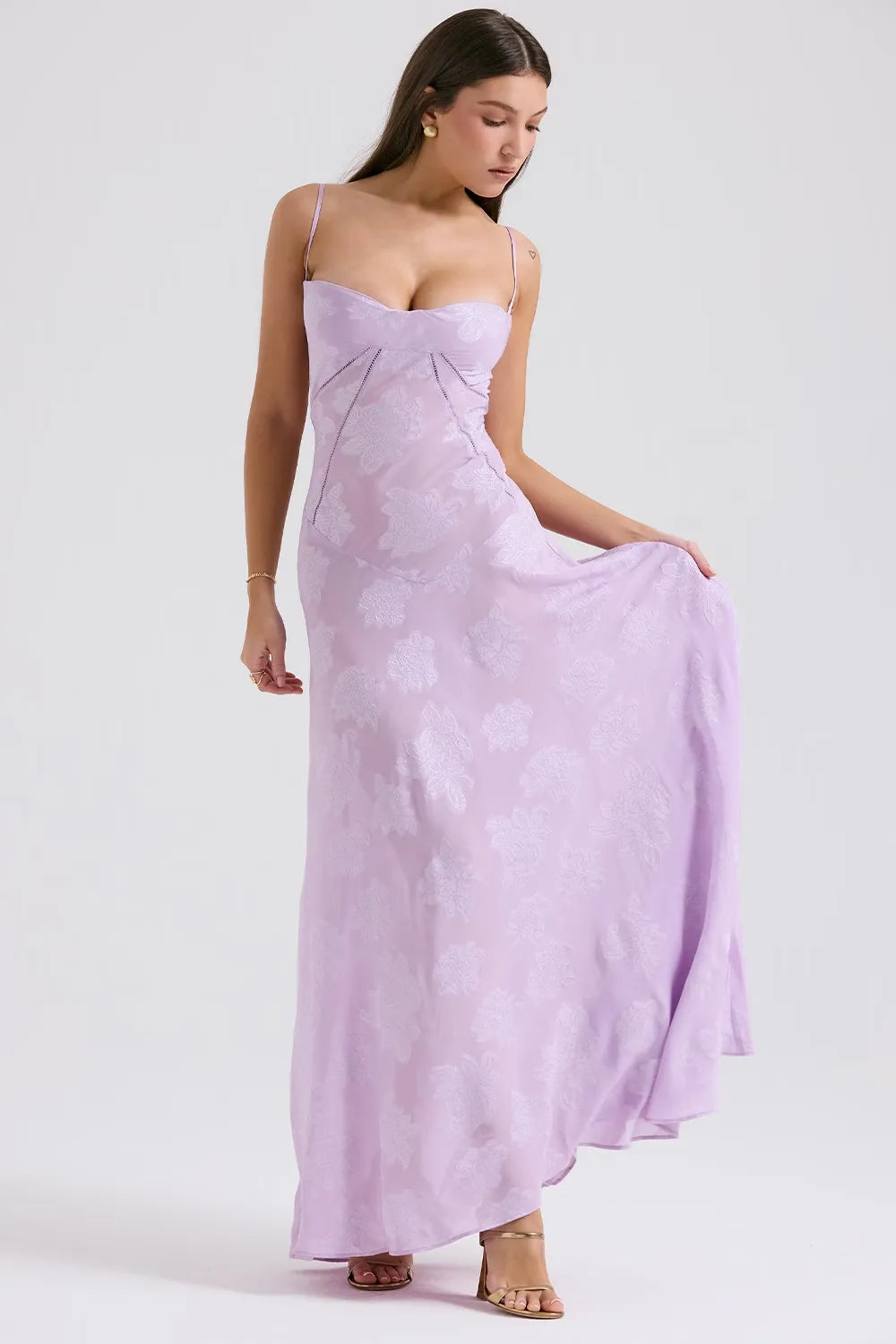 Women's Long Summer Dress Open Back Adjustable Straps