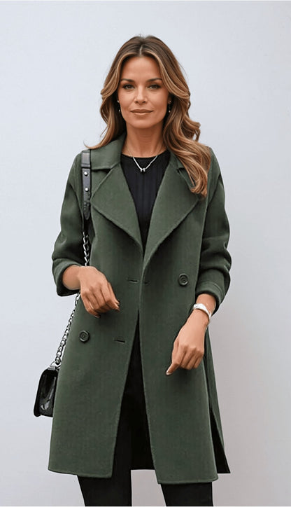 Women's Double Breasted Overcoat - VibreMode