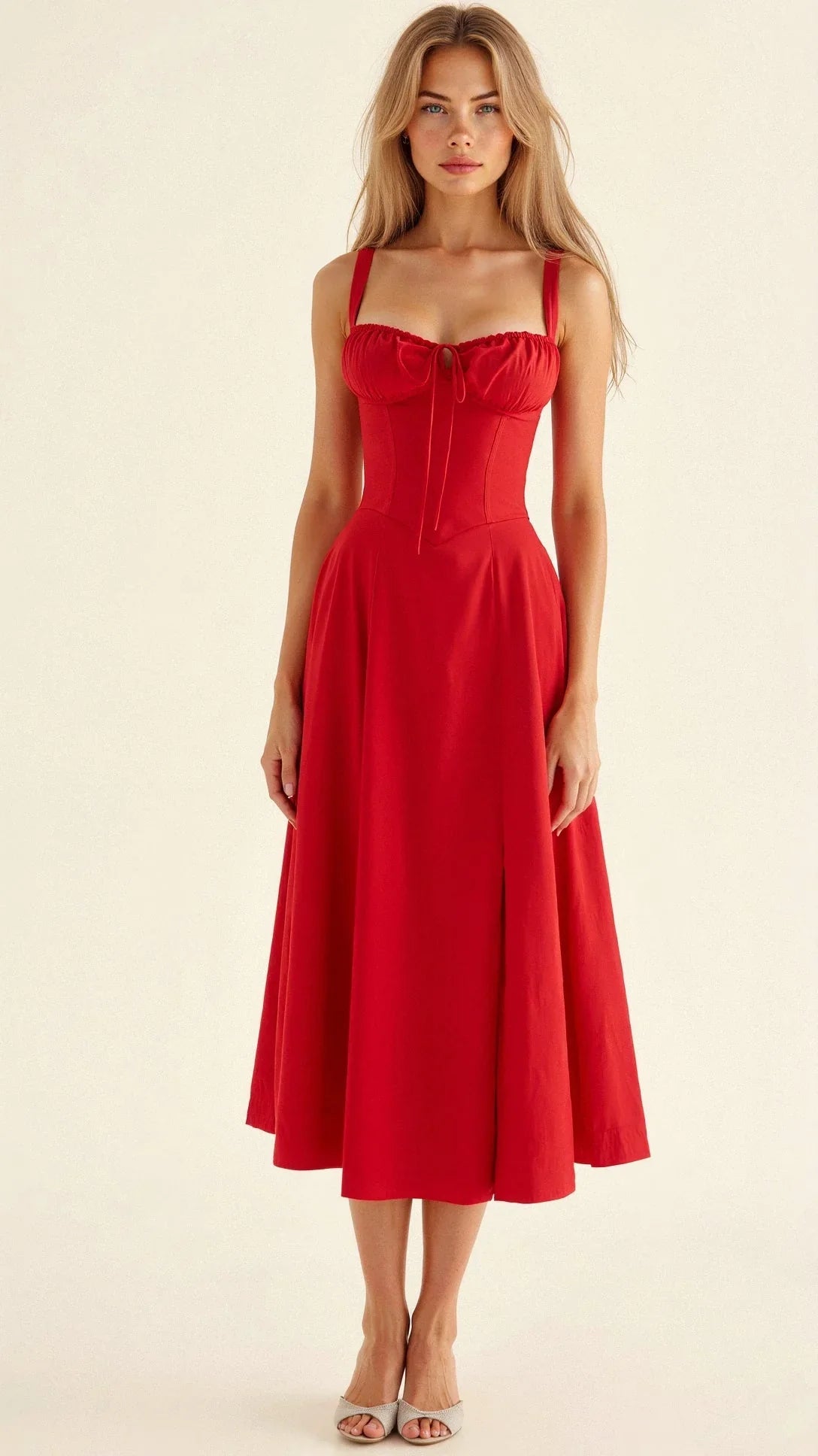 Image of Sheila | Women's Floral A-Line Midi Dress
