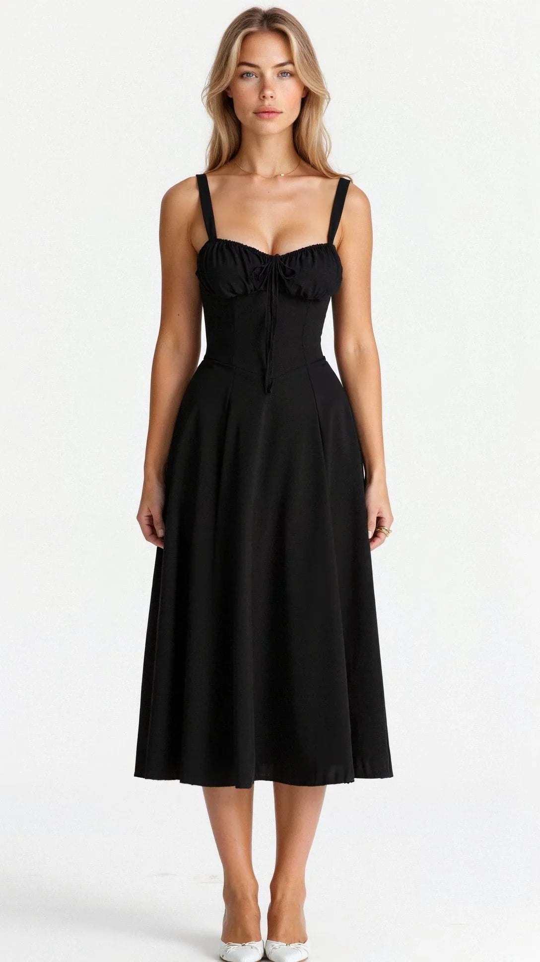 Image of Sheila | Women's Floral A-Line Midi Dress